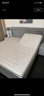 Grijze Elektrische Boxspring Swiss Sense, Verstelbaar, Ophalen of Verzenden, Zo goed als nieuw, Twijfelaar
