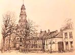 IJSSELSTEIN  - 16 eeuwse toren - C.J.Th. Schut., Antiek en Kunst, Kunst | Tekeningen en Foto's, Ophalen of Verzenden