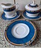 Kobalt blauw roomstel en 3 schotels, Huis en Inrichting, Keuken | Servies, Ophalen of Verzenden, Overige stijlen, Kop(pen) en/of Schotel(s)