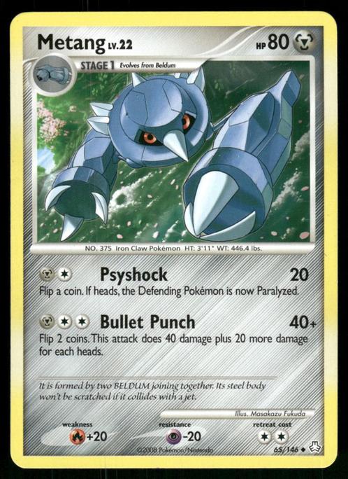 Metang 65/146 - Legends Awakened, Hobby en Vrije tijd, Verzamelkaartspellen | Pokémon, Gebruikt, Losse kaart, Verzenden