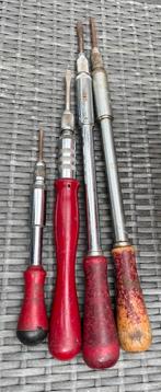 4 oude pomp schroevendraaiers vintage!, Antiek en Kunst, Antiek | Gereedschap en Instrumenten, Ophalen of Verzenden