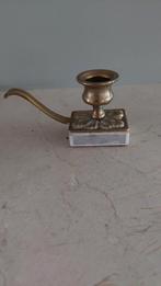 Antieke Vaticaanse luciferdoosje kandelaar.Messing, Antiek en Kunst, Ophalen of Verzenden, Koper of Brons