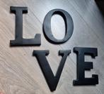Metalen letters LOVE. Zwart. 18cm hoog, Ophalen of Verzenden, Zo goed als nieuw
