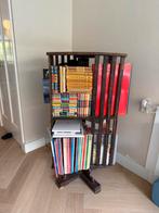 Antieke houten draaibare boekenkast – 120 cm hoog, 50 cm, Ophalen of Verzenden, Zo goed als nieuw, 25 tot 50 cm, 50 tot 100 cm