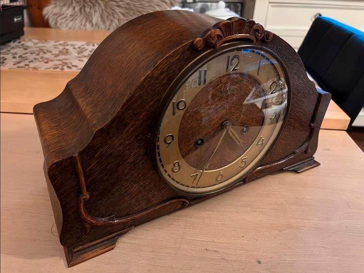 Mooie antieke Junghans pendule tafelklok, Antiek en Kunst, Antiek | Klokken, Ophalen of Verzenden