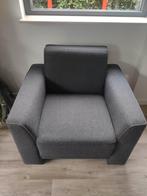 Fauteuil antraciet stof, Ophalen, 75 tot 100 cm, Zo goed als nieuw, 75 tot 100 cm
