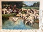 2x schilderij 75x100 cm kan ook per stuk, Antiek en Kunst, Kunst | Schilderijen | Klassiek, Ophalen