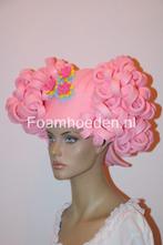 Aanbieding: Babyroze pruik met dubbele knotten, Carnaval, Maat 46/48 (XL) of groter, Nieuw, Ophalen of Verzenden