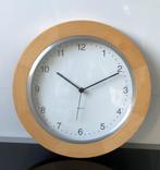 Mooie Quartz wandklok blank houten lijst, Ophalen of Verzenden, Gebruikt, Analoog, Wandklok