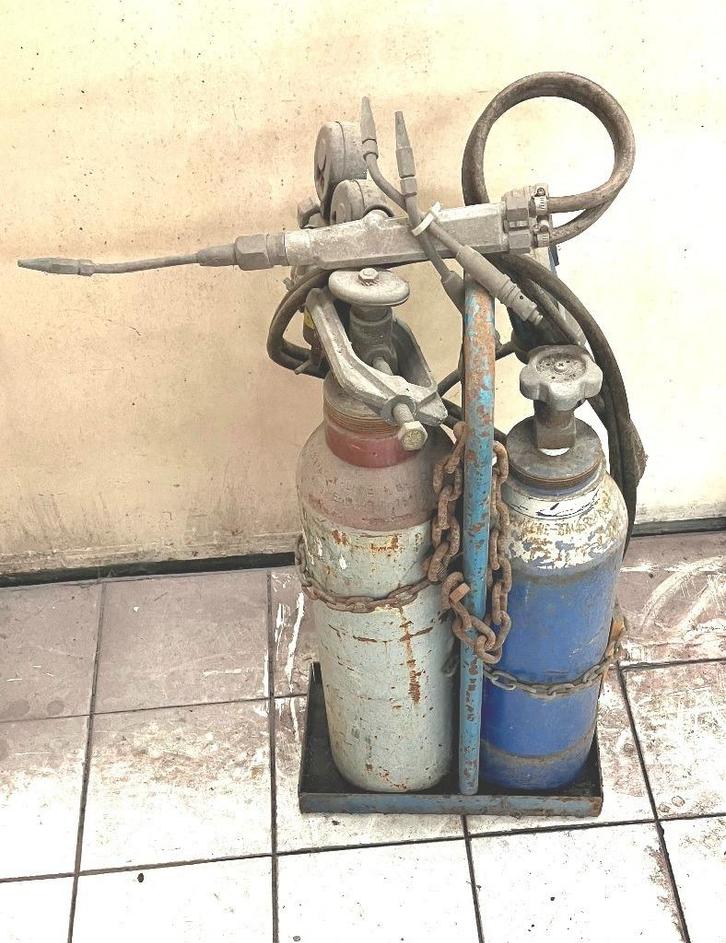 Autogeen las set inclusief slangen en flessen., Doe-het-zelf en Verbouw, Gereedschap | Lasapparaten, Gebruikt, Overige typen, Ophalen