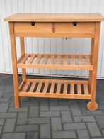 Keukentrolley / Roltafel Berkenhout, Ophalen, Gebruikt, 50 tot 100 cm, Minder dan 100 cm