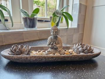 Boeddha Decoratie Schaal met Stenen & Kaarsenhouders beschikbaar voor biedingen