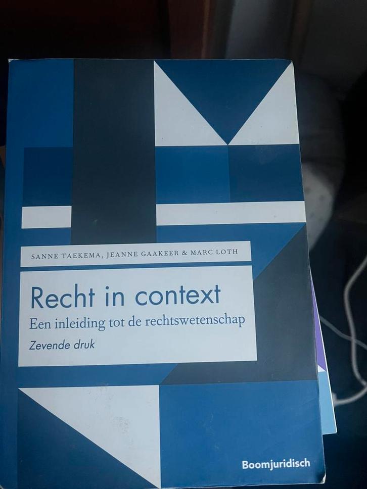 Sanne Taekema - Recht in context, Boeken, Wetenschap, Zo goed als nieuw, Sociale wetenschap, Ophalen of Verzenden