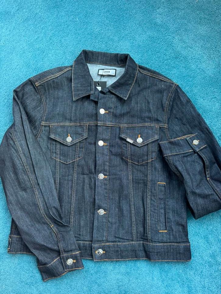 NIEUW BALR. Denim/Spijker Jack GRATIS Slippers Wit EU45, Kleding | Heren, Jassen | Zomer, Nieuw, Maat 52/54 (L), Blauw, Verzenden