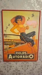 Oude Philips Autoradio Reclame Poster, Ophalen of Verzenden