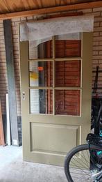 Groene tussendeur/ schuifdeur, Doe-het-zelf en Verbouw, Deuren en Horren, Ophalen, Gebruikt, 80 tot 100 cm, Binnendeur