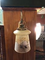 Antiek Art-Deco / Art-Nouveau Messing Wandlampje., Ophalen of Verzenden