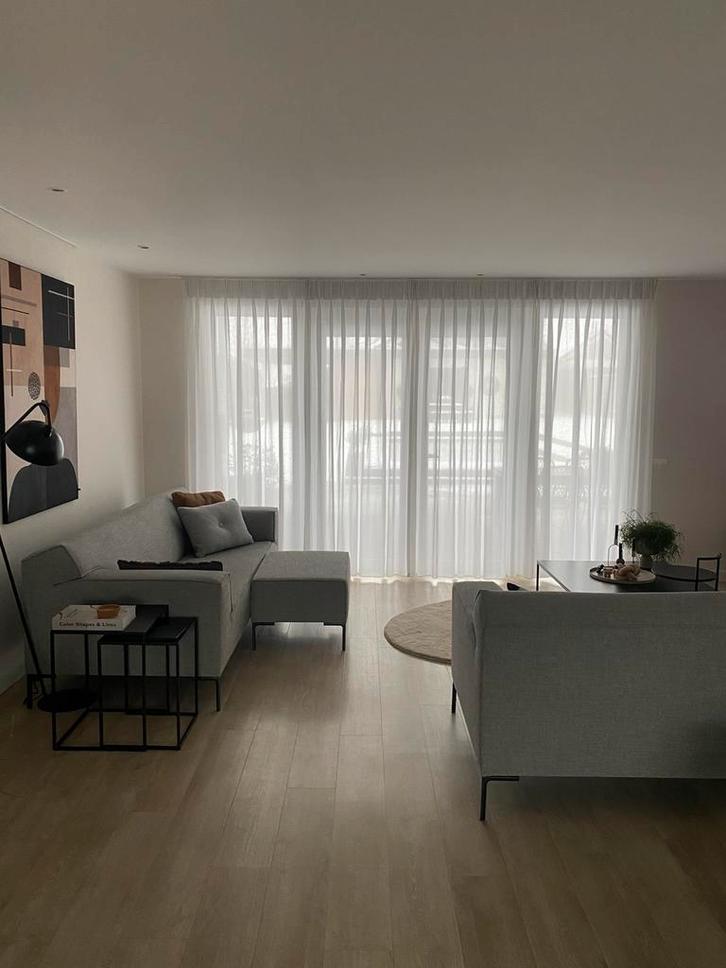 Witte inbetween gordijnen te koop, Huis en Inrichting, Stoffering | Gordijnen en Lamellen, Gebruikt, 200 cm of meer, 200 cm of meer