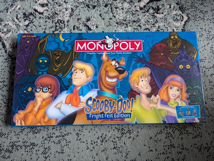 Monopoly Scooby-Doo Fright Fest Editie, Hobby en Vrije tijd, Gezelschapsspellen | Bordspellen, Zo goed als nieuw, Een of twee spelers
