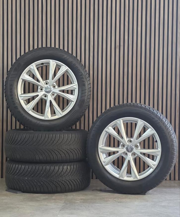 ZGAN 18" Orig AUDI Q3 Velgen+Goede Allseason Banden 5x112, Auto-onderdelen, Banden en Velgen, Banden en Velgen, All Season, 18 inch
