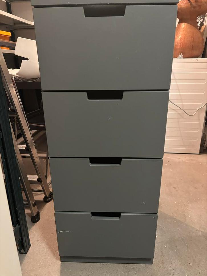 IKEA Nordli ladekast - grijs, Huis en Inrichting, Kasten | Kledingkasten, Gebruikt, 100 tot 150 cm, Minder dan 50 cm, 50 tot 75 cm