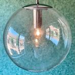 XL Vintage 70’s Glashütte Limburg Globe Hanglamp. Ø40CM zgan, Huis en Inrichting, Ophalen, Zo goed als nieuw, Glas, Mid Century Modern