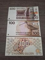 Set 3 biljetten 100 gulden: 1970, 1977 & 1992, Ophalen of Verzenden, 100 gulden