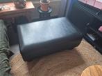 Hocker zwart leer  90/55/40, Ophalen of Verzenden, Zo goed als nieuw, Leer