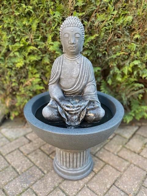 Waterornament Boeddha, Tuin en Terras, Tuinbeelden, Nieuw, Boeddhabeeld, Beton, Ophalen