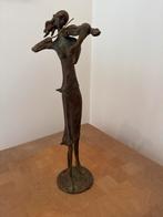 Bronzen beeld van een violiste, 35 cm hoog, Ophalen of Verzenden