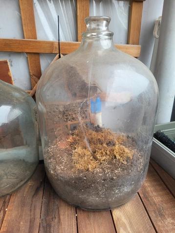 4 vintage glazen flessen van de boerderij - 2 heel, 2 kapot beschikbaar voor biedingen