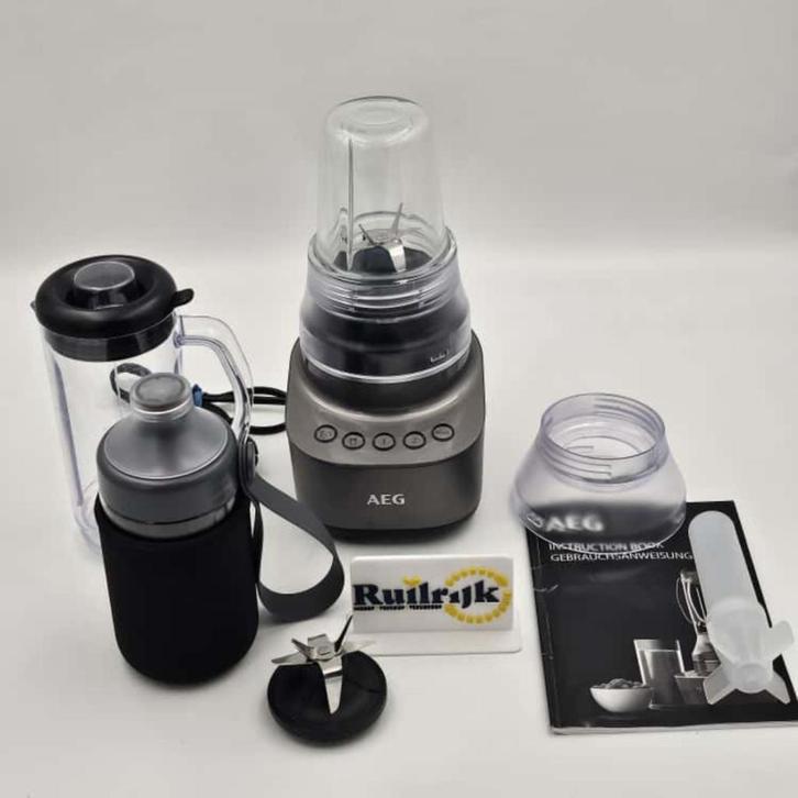 AEG CB7-1-8MTM Compacte blender complete set - Zgan, Witgoed en Apparatuur, Keukenmixers, Zo goed als nieuw