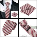 Dennis Gadgets: 100 % zijden stropdas ( 3 delig !! ) DG 0739, Nieuw, Met patroon, Ophalen, Rood