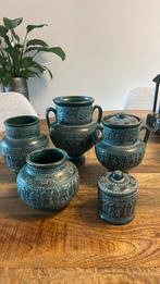 Mooie set van handgemaakte grieks aardewerk, Antiek en Kunst, Ophalen