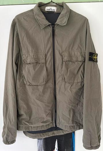 ORIGINELE STONE ISLAND OVERSHIRT JAS GROEN HEREN L NYLON beschikbaar voor biedingen