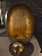 2 gouden eieren decoratie leuk met kaars of boeket, Ophalen of Verzenden, Nieuw, Overige materialen, Minder dan 25 cm