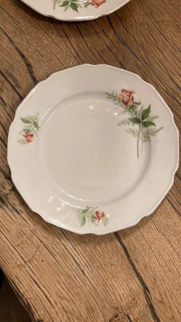 5 oude Bohemia gebaksbordjes, Antiek en Kunst, Antiek | Servies los, Ophalen of Verzenden