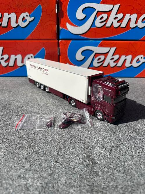 Tekno Scania Sarantos Frigo Leader, Hobby en Vrije tijd, Modelauto's | 1:50, Nieuw, Bus of Vrachtwagen, Tekno, Ophalen of Verzenden