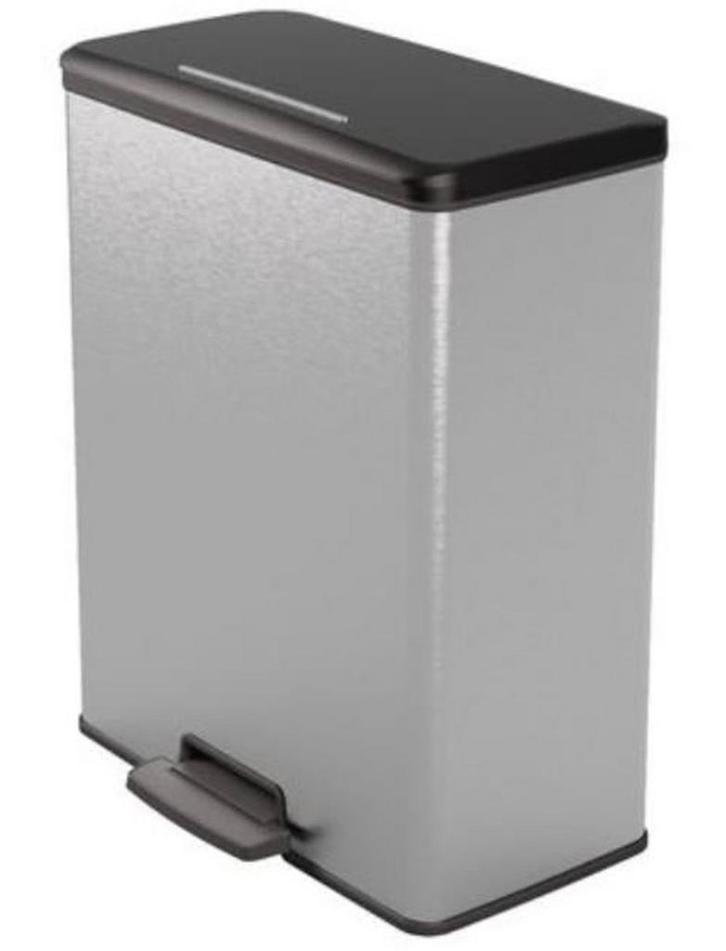 Curver Decobin Duo Prullenbak - 26L+26L, Huis en Inrichting, Woonaccessoires | Prullenbakken, Nieuw, Rvs, 50 tot 75 cm, 30 tot 40 liter