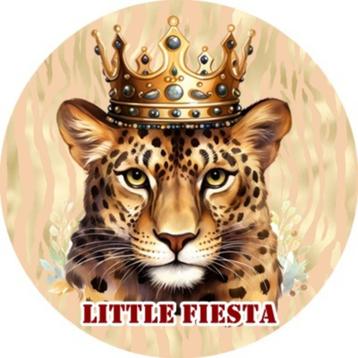 LF2382 icing frosting luipaard koning 18cm eetbare print top beschikbaar voor biedingen