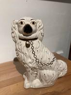 Antiek Porseleinen hoerenhondje 30 cm, Verzamelen, Beelden en Beeldjes, Ophalen, Gebruikt, Dier