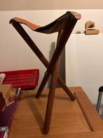 Houten Krukje met Leren Zitting, Ophalen, Nieuw, Ezel