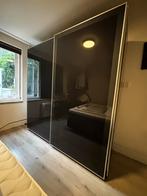 Ikea Pax kledingkast met schuifdeuren zwart, Ophalen, Gebruikt, 200 cm of meer, Met hangruimte