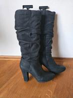 Manfield Zwarte Laarzen Maat 39, Hoge laarzen, Zwart, Ophalen of Verzenden, Zo goed als nieuw