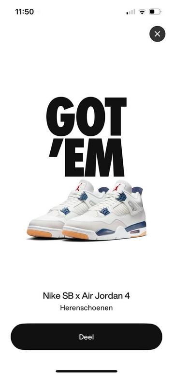 Nike air Jordan 4 SB navy blue maat 43 beschikbaar voor biedingen