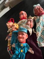 6 oude handpoppen poppenkast poppen jan klaassen, Antiek en Kunst, Verzenden