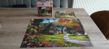1000 puzzle the autumn cottage herfst huisje  jumbo puzzel  beschikbaar voor biedingen