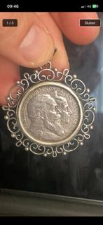 2 mark 1906 baden munt hanger zilver, Sieraden, Tassen en Uiterlijk, Kettinghangers, Ophalen of Verzenden, Zo goed als nieuw, Zilver