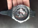 Jacques Lemans F5015-ZW Rubber Zwart 22mm, Ophalen of Verzenden, Zo goed als nieuw, Zwart