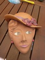 vrouwenhoofd masker wanddecoratie, Antiek en Kunst, Curiosa en Brocante, Ophalen of Verzenden